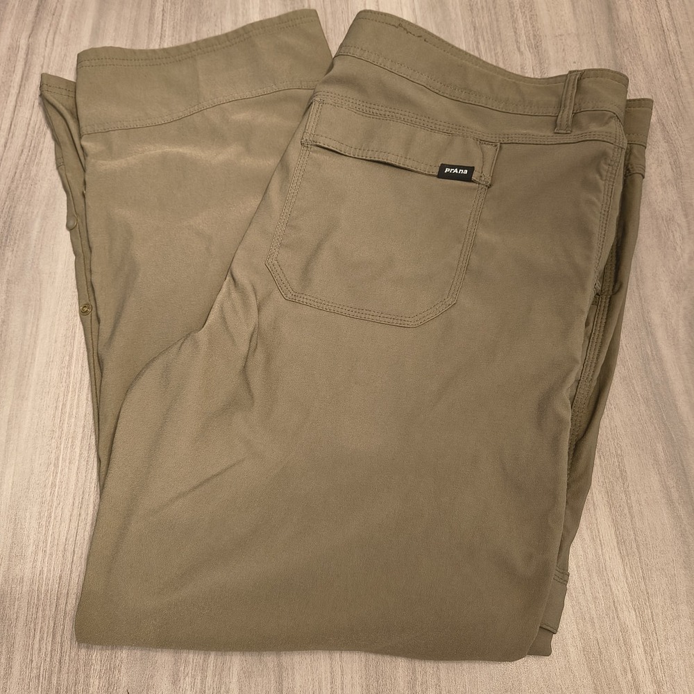 prAna‎ Pants Mens 42x30 Olive Relaxed Fit Hiking Cargo Stretch Style
